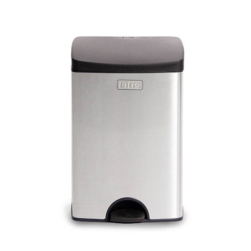 Thùng Rác Inox Fitis Premium 15L - Vuông đạp thấp - 3 Màu (Inox mờ, Trắng, Đen) - SPS1-901, SPS1-904, SPS1-903 image number null